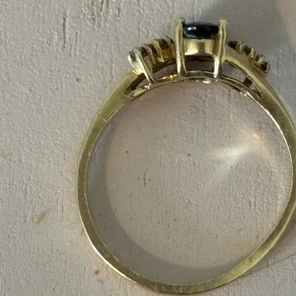 10k Gold and SapphireWomen's Ring - Picture 6 of 9
